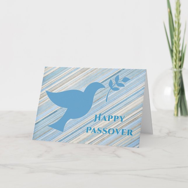 Cartão Dove with Branch, Happy Passover (Frente)