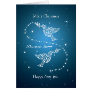 Cartão Doves de paz, Natal
