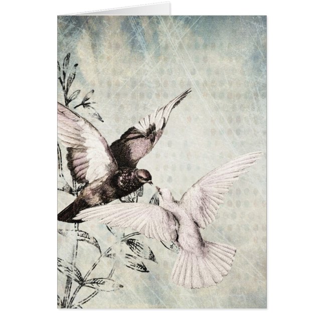 Cartão Doves Wedding Congrats (Frente)