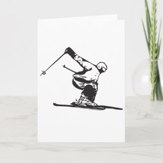 Cartão Downhill Skiing Skier