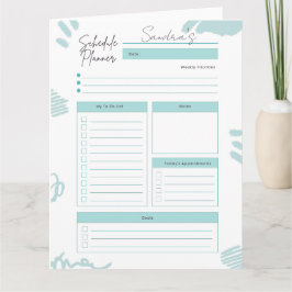 Cartão Download Personalizável do Planejador Diário