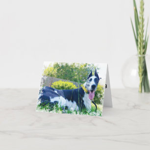 Cartão Dozer the Therapy Dog Greeting Card