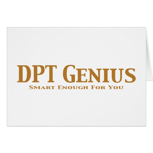 Cartão DPT Genius Gifts (Frente Horizontal)