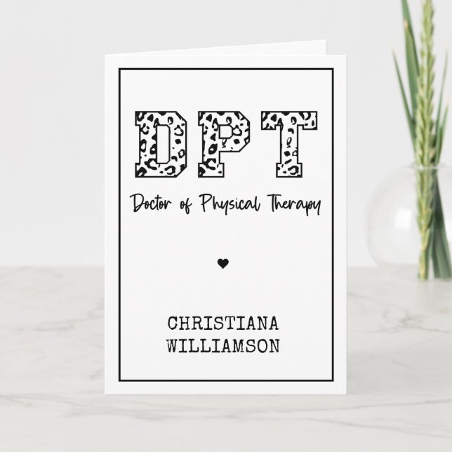 Cartão DPT Personalizado Médico de Terapêutica Física (Frente)