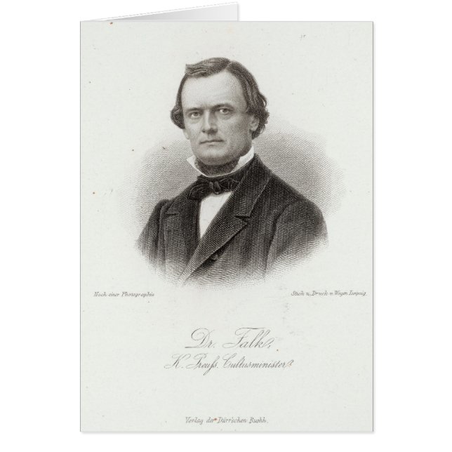 Cartão Dr. Adalbert Falk (Frente)