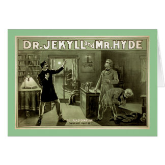 Cartão Dr. Jekyll Vintage Teatro Poster