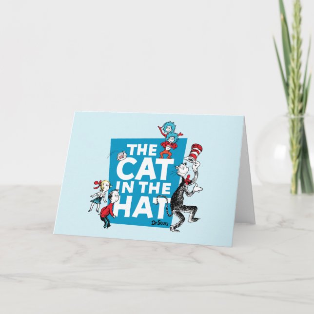 Cartão Dr. Seuss | Cat no logotipo Hat - Caracteres (Frente)