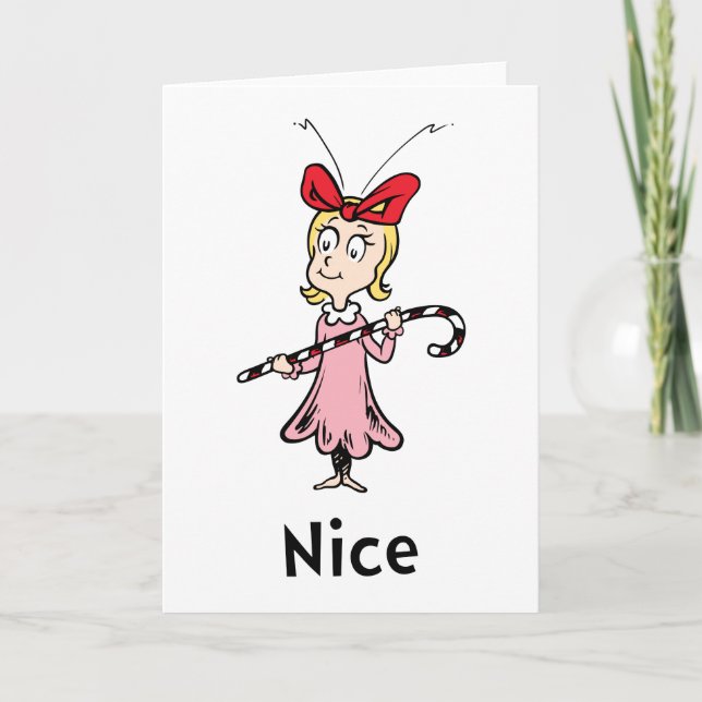 Cartão Dr. Seuss | Cindy-Lou Quem é Simpática (Frente)
