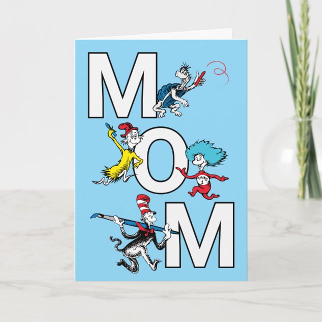 Cartão Dr. Seuss | Feliz Dia das Mães (Frente)