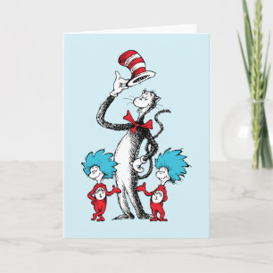 Cartão Dr. Seuss   Gato no Chapéu, Coisa Um e Coisa Dois