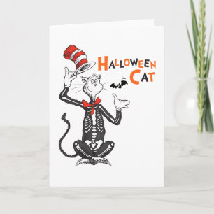 Cartão Dr. Seuss   Gato no Chapéu de Halloween
