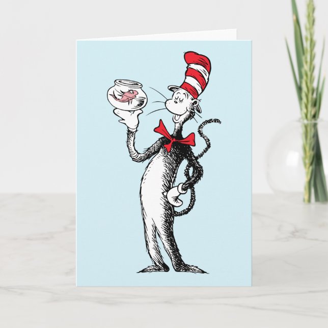 Cartão Dr. Seuss | Gato no Chapéu & Krinklebine (Frente)