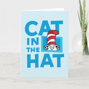Cartão Dr. Seuss Logotipo do Gato no Chapéu