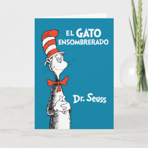 Cartão Dr. Seuss O Gato Malhado em espanhol