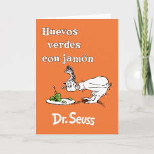 Cartão Dr. Seuss Ovos Verdes e Presunto em Espanhol