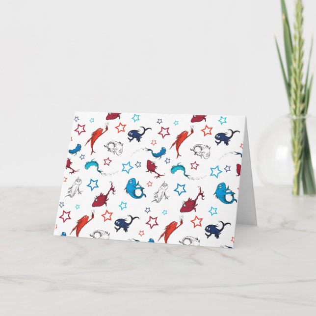 Cartão Dr. Seuss | Padrão De Uma Estrela De Peixe Dois (Frente)
