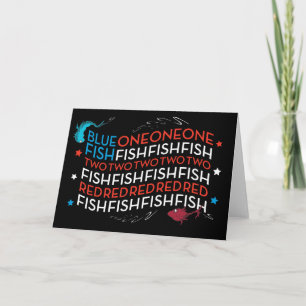 Cartão Dr. Seuss   Peixe Vermelho Peixe Azul Gráfico da B