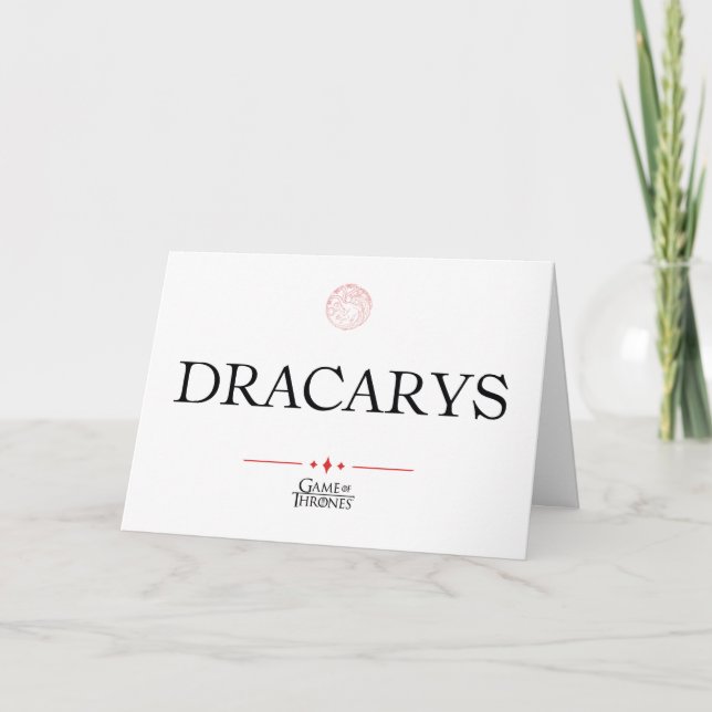 Cartão Dracarys (Frente)