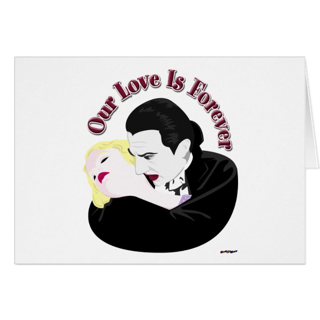 Cartão Drácula, Nosso Amor é Para Sempre (Frente Horizontal)