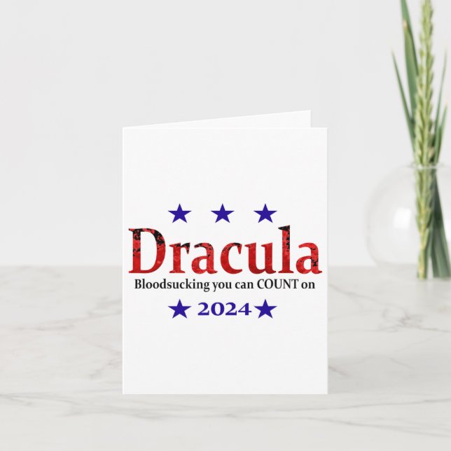 Cartão Drácula - Sinal Eleitoral - Dia de as Bruxas engra (Frente)