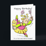 Cartão Drag Queen Funny Birthday<br><div class="desc">Esta carta engraçada é especialmente para a sua amiga da rainha do gênero. Dentro,  nós escrevemos a mensagem certa para falar com o momento,  mas no caso de precisar de algo pessoal,  você pode personalizá-lo com suas próprias palavras.</div>