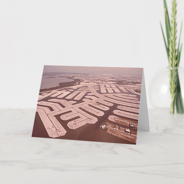 Cartão Dragando a ilha, ilha de Marco, Florida, os anos (Frente)