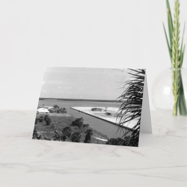 Cartão Dragando a ilha, Marco Ilha, Florida, 1972 (Frente)