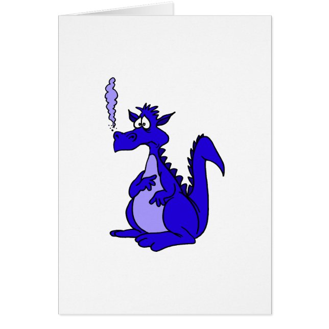 Cartão Dragão Azul com fumaça (Frente)