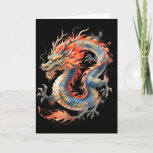 Cartão Dragão Chinês Mitologia Asiática Zodíaco 