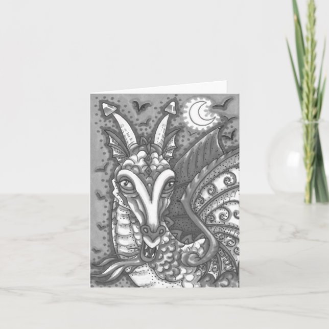 CARTÃO DRAGÃO DE DOCE DE MILHO MÁGICO, FANTASIA DE HALLOW (Frente)