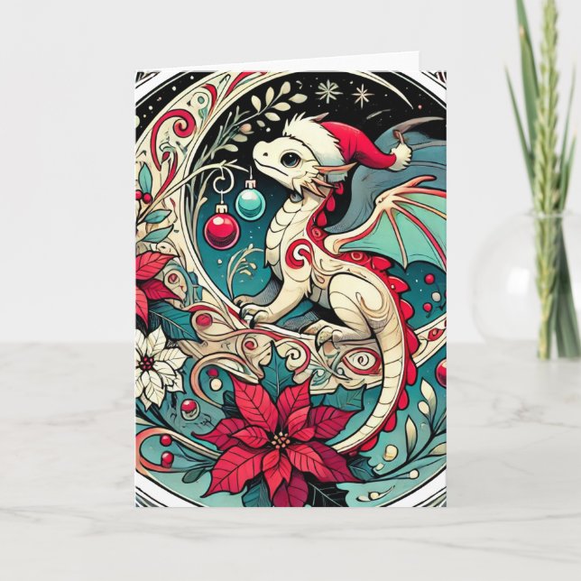 Cartão Dragão de Natal (Frente)
