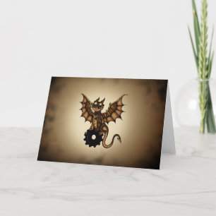 Cartão Dragão de Steampunk