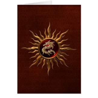 Cartão Dragão decorativo de Sun