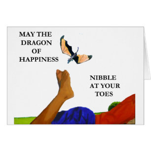 Cartão Dragão e dedos do pé