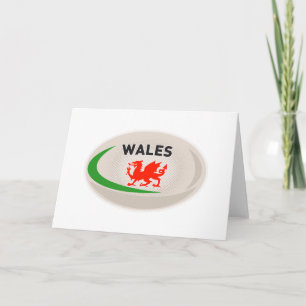 Cartão Dragão galês de Rugby Ball Wales