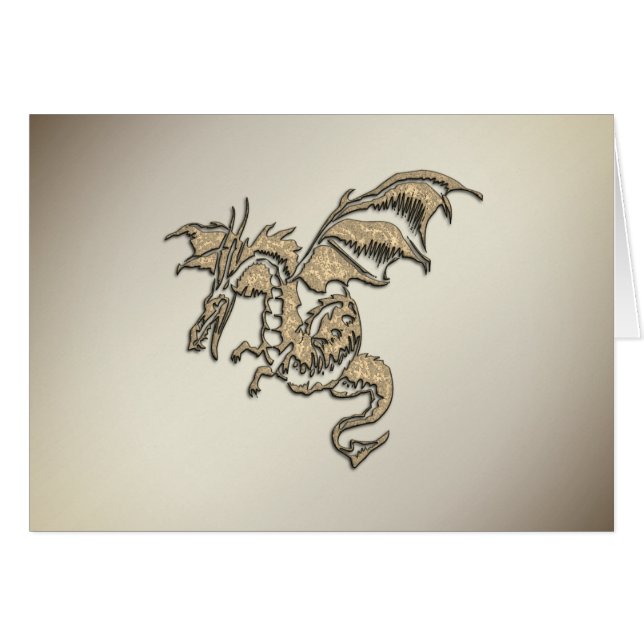 Cartão Dragão ouro (Frente Horizontal)