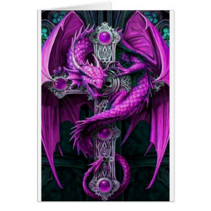 Cartão Dragão roxo