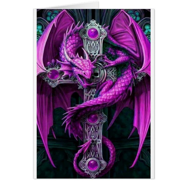 Cartão Dragão roxo (Frente)