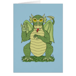 Cartão Dragão Verde