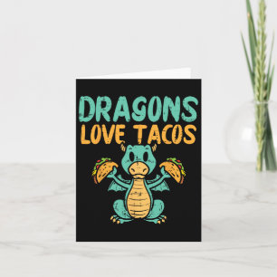Cartão Dragões Amam Tacos Fofo Cinco De Maio Comida Mexic