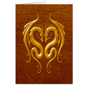 Cartão Dragões do ferro, marrons