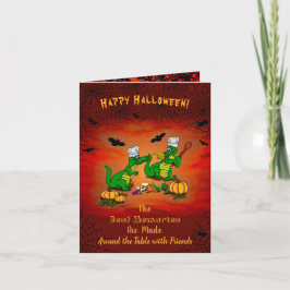 Cartão Dragões - Feliz Halloween! Hoje eu cozinho