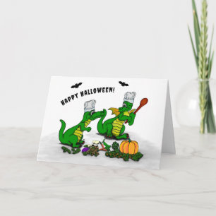 Cartão Dragões - Feliz Halloween! Hoje eu cozinho