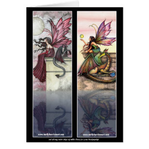 Cartão Dragon Fairy Bookmark Cards de Molly Harrison