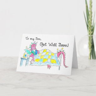 Cartão Dragon Get Well Card for Son