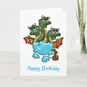 Cartão Dragon Triplets Hatat Birthday