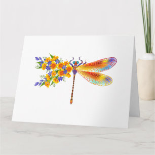 Cartão Dragonfly Amarelo