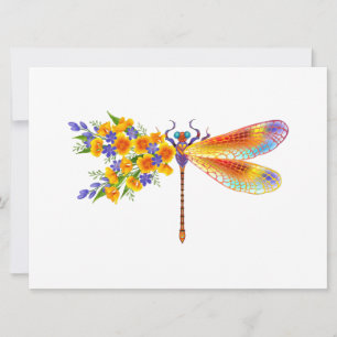 Cartão Dragonfly Amarelo