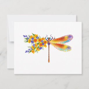 Cartão Dragonfly Amarelo