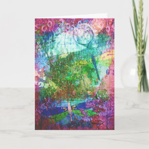 Cartão Dragonfly Collage, Aniversário